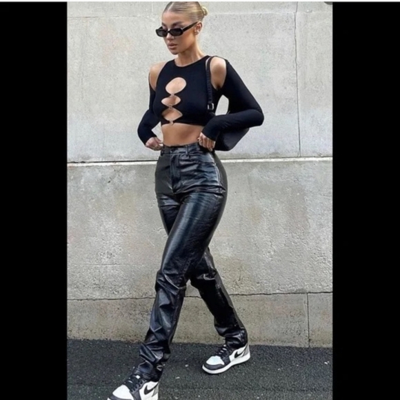 PLT Vegan leather Pants NWT - Picture 1 of 15